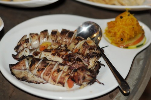 Grilled squid.