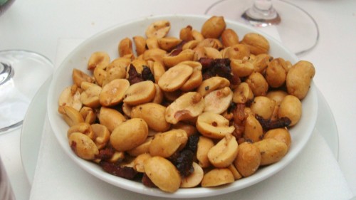 Smoked Peanuts with Bacon and Chili